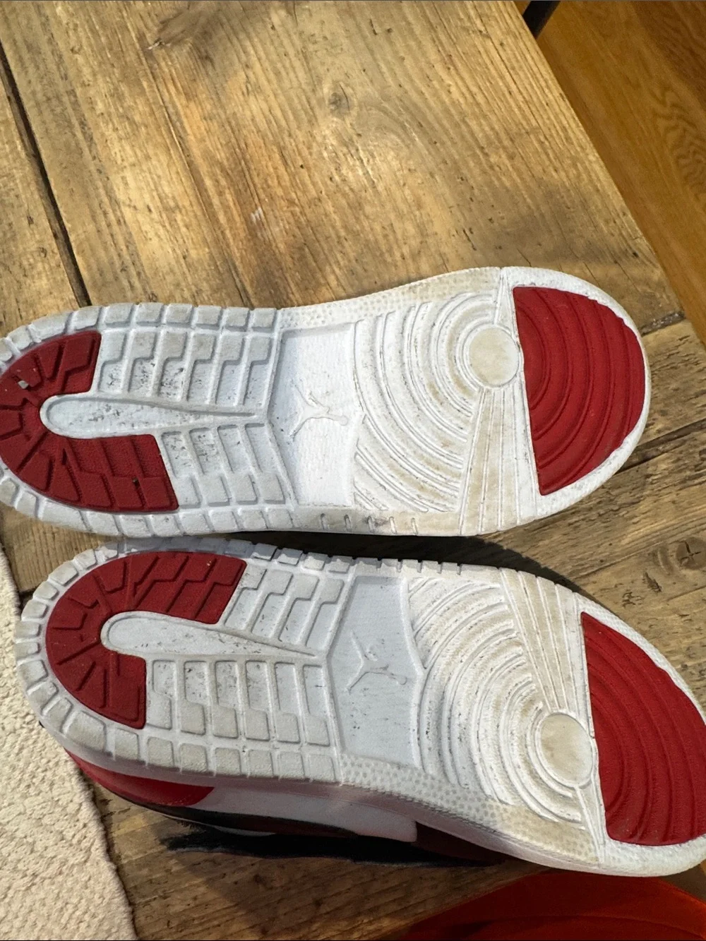 Jordan Low-Top Sneakers in Black and Red